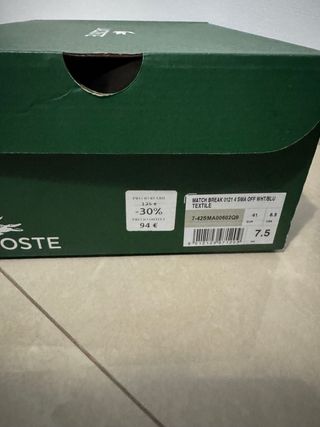 Zapatillas Lacoste muy nuevas talla 41