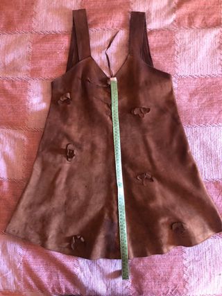 Vestido de ante estilo vintage