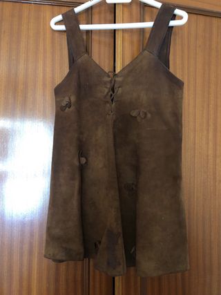 Vestido de ante estilo vintage