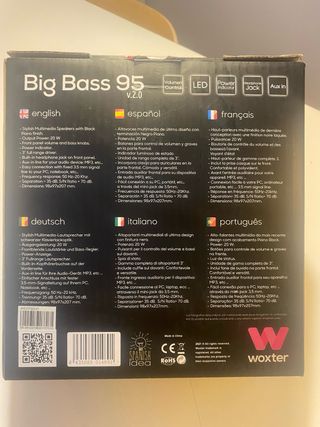Altavoces Woxter Big Bass 95 20W Gaming