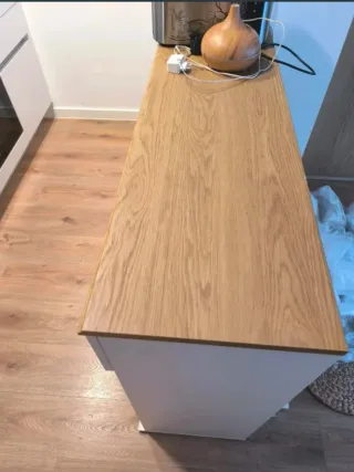 Aparador SKRUVBY Blanco y Madera