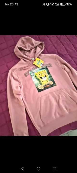 Felpa Spongebob Nickelodeon Nuova