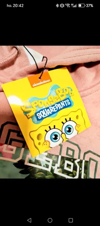 Felpa Spongebob Nickelodeon Nuova