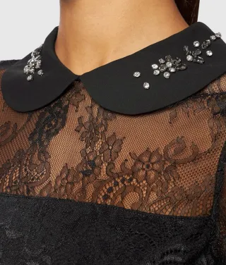 Blusa Morgan encaje negro Talla XS