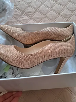 Scarpe tacco Alesya oro rosa Tg 36