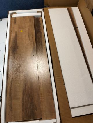 Tavolo consolle industriale con 2 cassetti in acciaio Vasagle LNT015W01