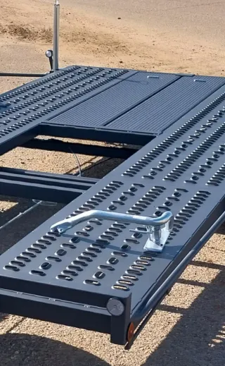 Pareja Tope de rueda para grúa porta coches