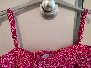 Vestido largo estampado rosa y blanco T38