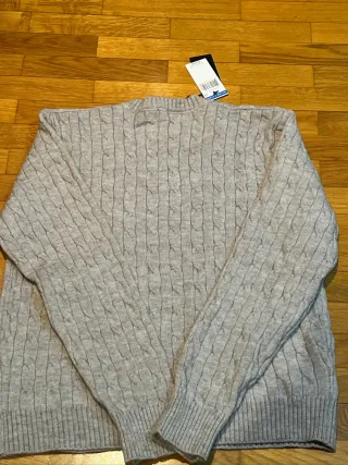 Jersey Polo Ralph Lauren Cable Knit Gris