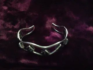 Pulsera Brazalete Plata Vintage