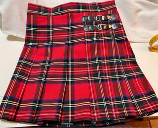 Gonna a pieghe quadri scozzesi