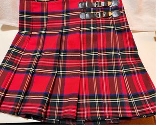 Gonna a pieghe quadri scozzesi