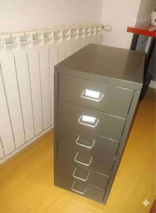 Cajonera HELMER Ikea GRIS OSCURO 28x69cm