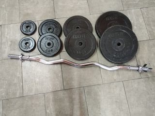 Barra Z y discos de pesas