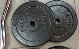 Barra Z y discos de pesas