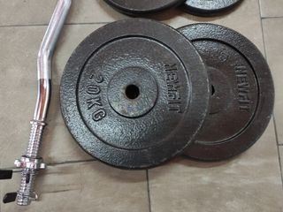 Barra Z y discos de pesas