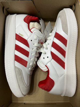 Adidas Samba Blancas y Rojas nuevas