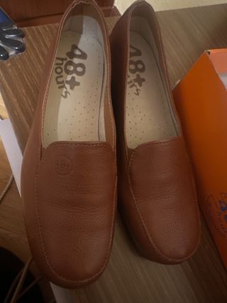 Zapatos planos 48 horas marrones
