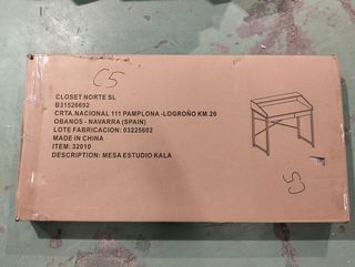 Mesa Escritorio Kala 100x50 Haya/Gris