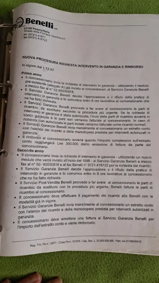 Catalogo ricambi Benelli manuale