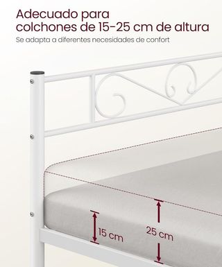 VASAGLE Marco de Cama, Estructura de Cama