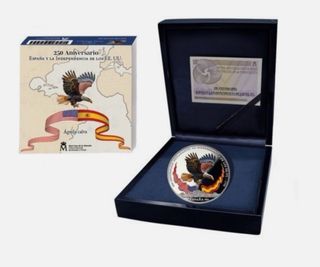 Moneda 10€ Plata 250 Aniversario Declaración Indep