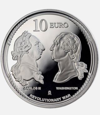 Moneda 10€ Plata 250 Aniversario Declaración Indep