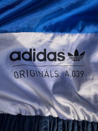 Vintage Cortavientos Adidas Azul