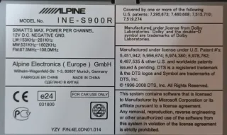 Pantalla Alpine INE-S900R Ford Kuga 2010