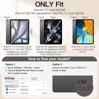 JETech Funda Magnética para iPad Air 11 Pulgadas M