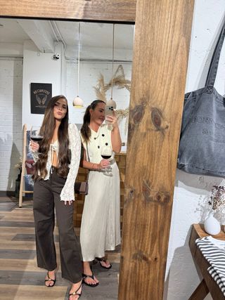 Falda Zara Talla M/L Beige/Marrón