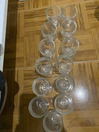 Conjunto de 13 Copos de Vidro