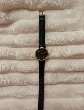 Reloj de pulsera mujer negro y dorado