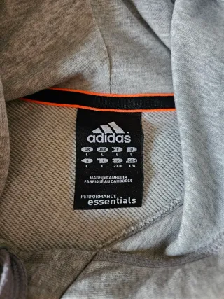 Felpa Adidas con cappuccio grigia