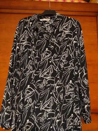 Vestido camisero estampado Zara