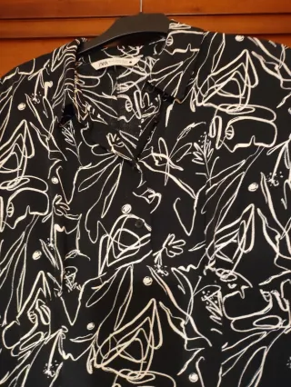 Vestido camisero estampado Zara
