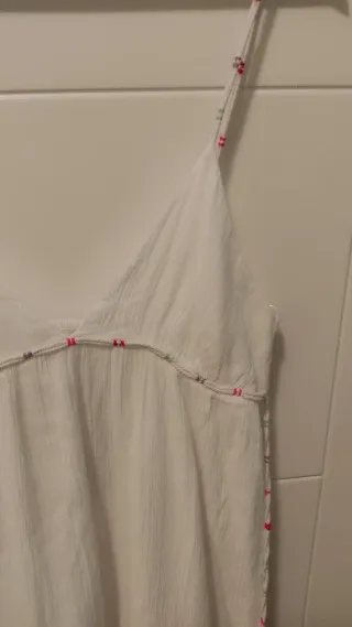 Vestido Zara blanco tirantes talla L