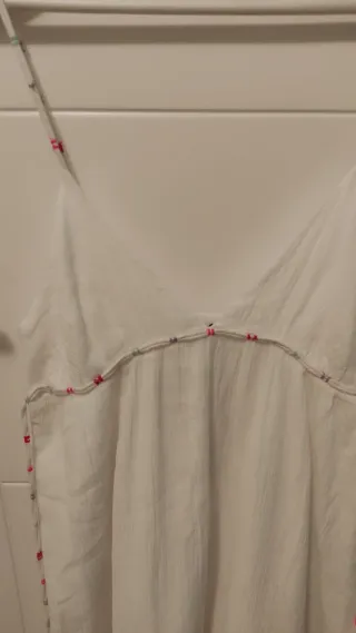 Vestido Zara blanco tirantes talla L