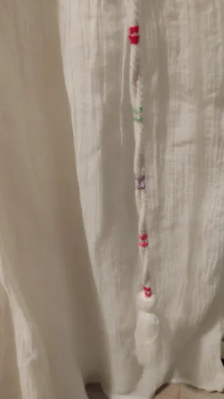 Vestido Zara blanco tirantes talla L