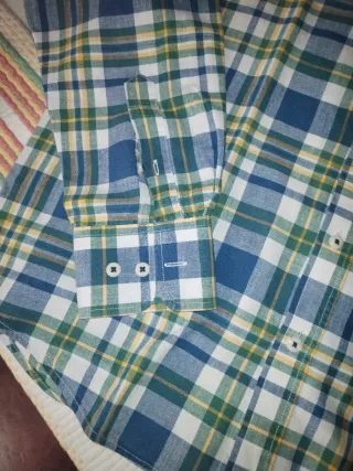 Camisa Quebramar xadrez azul e verde