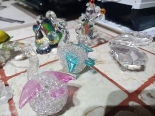 7 Oggetti Vetro Cristallo Decorativi