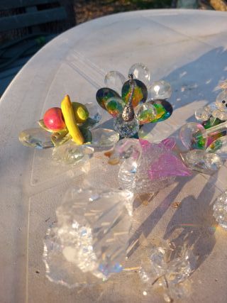 7 Oggetti Vetro Cristallo Decorativi