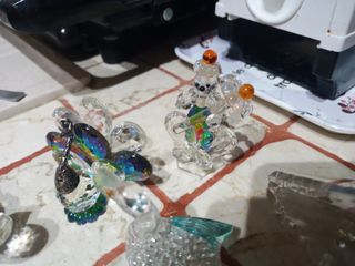 7 Oggetti Vetro Cristallo Decorativi