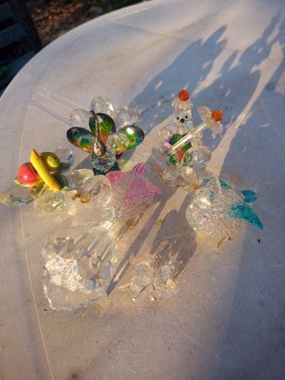 7 Oggetti Vetro Cristallo Decorativi