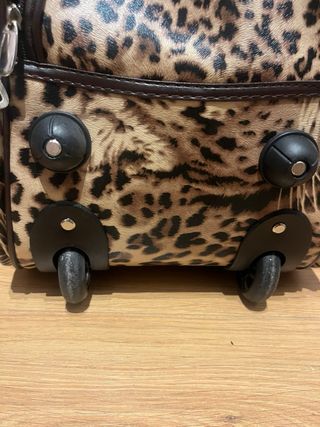 Maleta de viaje leopardo con ruedas