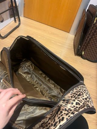 Maleta de viaje leopardo con ruedas