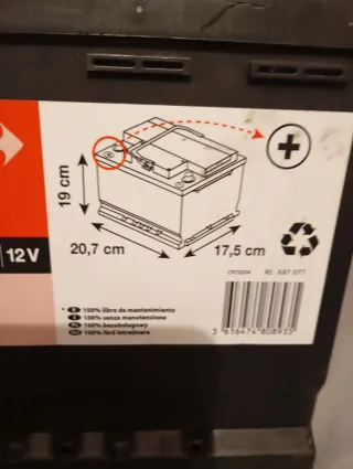 Batería Coche 45Ah 400A(EN) 12V Carrefour