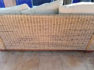 Sofá de 2 plazas tejido y tela