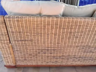 Sofá de 2 plazas tejido y tela