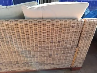 Sofá de 2 plazas tejido y tela